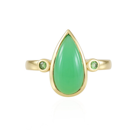 Anello in argento con Crisoprasio (KM by Juwelo)