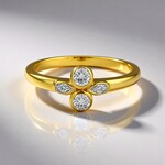 Anello in oro con Diamante IF (D) (Annette)