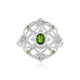 Bague en argent et Diopside de Russie