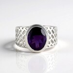 Anello in argento con Ametista (Ornaments by de Melo)