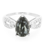 Schneeflocken-Obsidian-Silberring