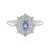 Bague en argent et Saphir bleu de Ceylan non chauffé