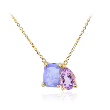 Collana in argento con Quarzo Lavanda