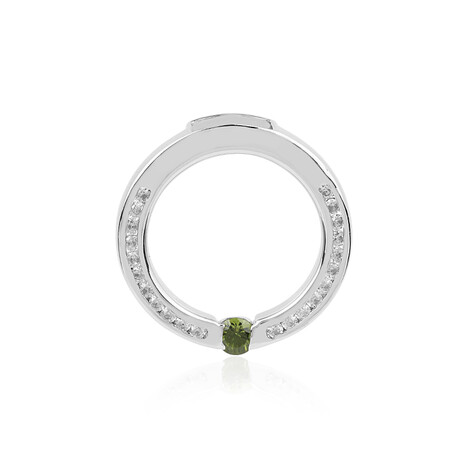 Zilveren hanger met een Groene Ceylon Zirkoon (MONOSONO COLLECTION)