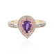 Purpurfarbener Ceylon-Saphir-Goldring (Adela Gold)