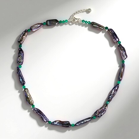 Collana in argento con Perla Keshi Mistica (TPC)