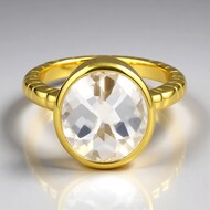 Anello in argento con Topazio Bianco (MONOSONO COLLECTION)