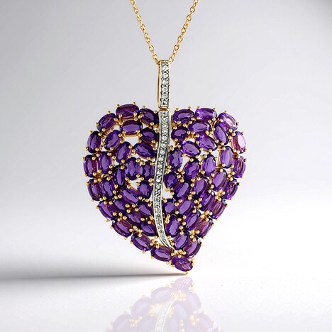 Collana in argento con Ametista Zambiana