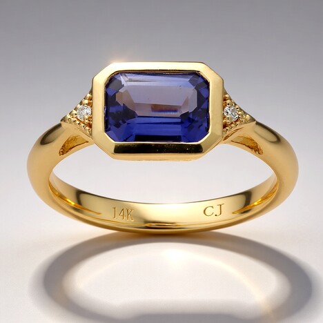 Anello in oro con Tanzanite AAA (CIRARI)