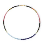 Edelstein-Silberhalskette