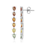 Orecchini in argento con Zaffiro Fancy