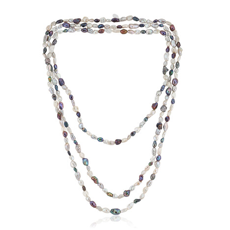 Collier en argent et Perle keshi blanche d’eau douce (TPC)