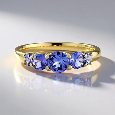Anillo en oro con Tanzanita AAA (de Melo)