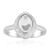 Bague en argent et Quartz blanc