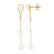 Boucles d'oreilles en argent et Perle blanche de culture d'eau douce