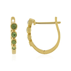 Zilveren oorbellen met demantoiden