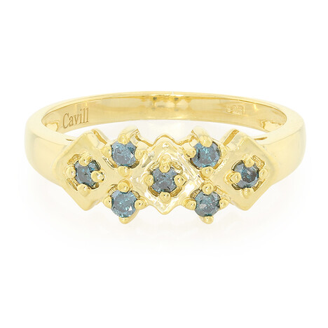 Fancy Diamond Silver Ring