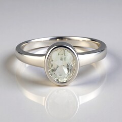 Anello in argento con Ametista Verde