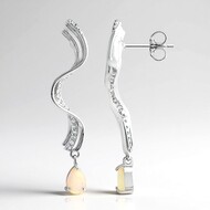 Pendientes en plata con Ópalo de Welo (SAELOCANA)