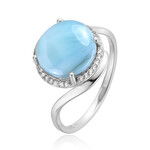 Anillo en plata con Larimar