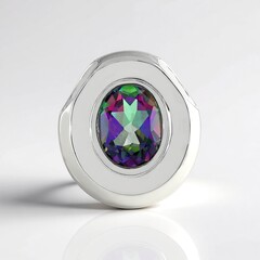 Pendentif en argent et Topaze Mystique