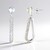 Boucles d'oreilles en argent et Pierre de lune bleue (KM by Juwelo)