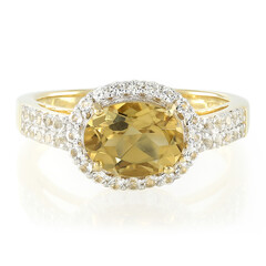 Zilveren ring met een champagne kwarts
