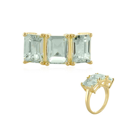 Grüner Amethyst-Silberring