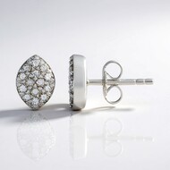 I2 Brown Diamond Silver Earrings