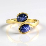 Anello in argento con Zaffiro Stellato Blu