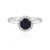 Anello in argento con Zaffiro Blu del Madagascar