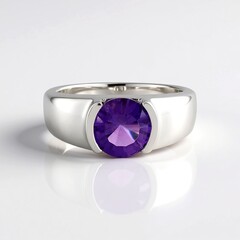 Anello in argento con Ametista Zambiana