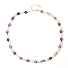 Zilveren halsketting met Chevron Amethisten