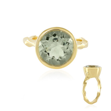 Grüner Amethyst-Silberring