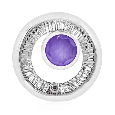 Lavendel-Jade-Silberanhänger (MONOSONO COLLECTION)