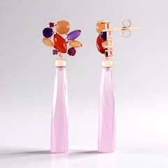 Orecchini in argento con Calcedonio Lavanda (KM by Juwelo)