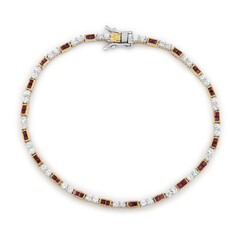 Zilveren armband met zirkonen