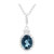 Collana in argento con Topazio Blu Londra