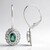 Boucles d'oreilles en argent et Saphir de couleur pétrole