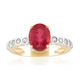 Gouden ring met een Californiaanse roze toermalijn
