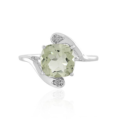 Anello in argento con Ametista Verde