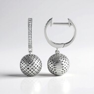 Zirkon-Silberohrringe (Ornaments by de Melo)