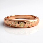 Anello in oro con Diamante Rose de France SI1 di Argyle (Annette)