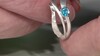 Anillo en plata con Apatita azul neón de Goias (Pallanova)