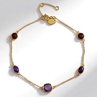 Brazalete en plata con Amatista Rosa de Francia