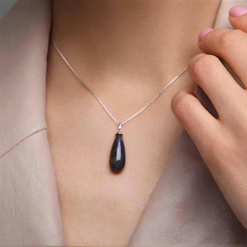 Colgante en plata con Labradorita (MONOSONO COLLECTION)