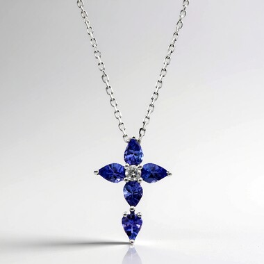 Collana in oro con Tanzanite AAA