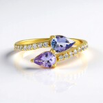 Anello in argento con Tanzanite (non riscaldata)