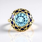 Anello in argento con Topazio Blu Cielo