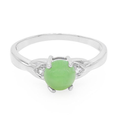 Zilveren herenring met een keizerlijk chrysopraas